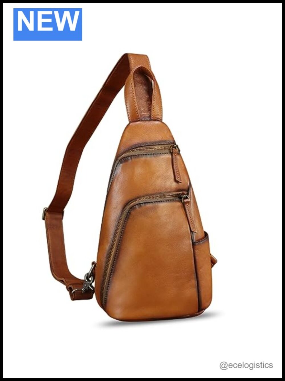Genuine Leather Sling Bag Crossbody Backpack Shoulder Purse